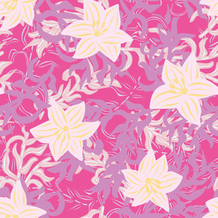 Colourful Floral seamless pattern background for fashion textiles, graphics, backgrounds and craftsのイラスト素材