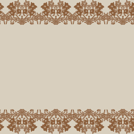 Neutral Colour Symmetric Floral seamless pattern design for fashion textiles and graphicsのイラスト素材