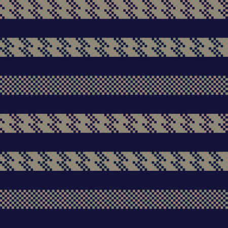 Neutral Colour Textured fair isle seamless pattern design for knitwear, fashion textile, graphicsのイラスト素材