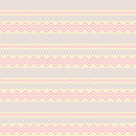 Pastels Textured fair isle seamless pattern design for knitwear, fashion textile, graphicsのイラスト素材