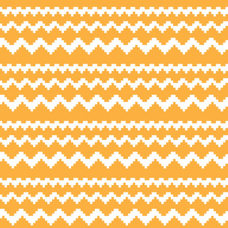 Colourful Chevron fair isle seamless pattern design for knitwear, fashion textile, graphicsのイラスト素材