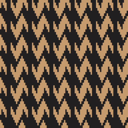 Neutral Colour Chevron fair isle seamless pattern design for knitwear, fashion textile, graphics