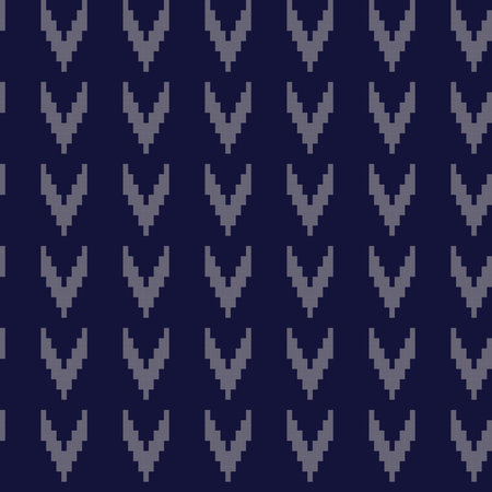 Blue Chevron fair isle seamless pattern design for knitwear, fashion textile, graphics