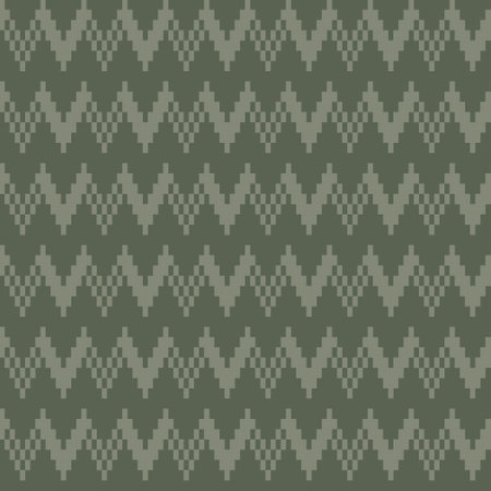 Neutral Colour Chevron fair isle seamless pattern design for knitwear, fashion textile, graphicsのイラスト素材