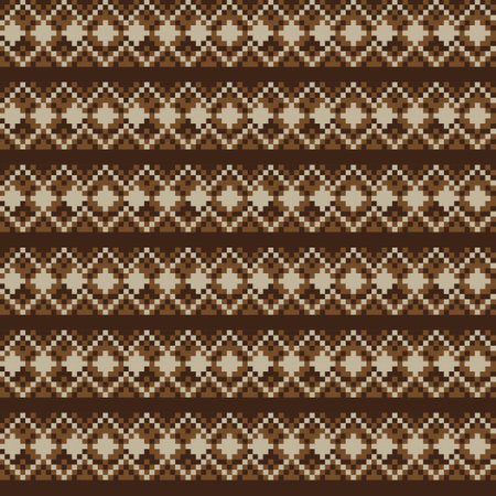 Neutral Colour Argyle fair isle seamless pattern design for knitwear, fashion textile, graphicsのイラスト素材
