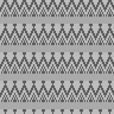 Monochrome Chevron fair isle seamless pattern design for knitwear, fashion textile, graphics