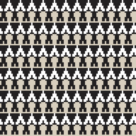 Neutral Colour Chevron fair isle seamless pattern design for knitwear, fashion textile, graphics