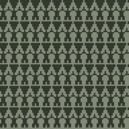 Neutral Colour Chevron fair isle seamless pattern design for knitwear, fashion textile, graphicsのイラスト素材