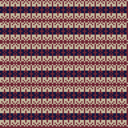Neutral Colour Snowflake fair isle pattern design for fashion textiles, knitwear and graphicsのイラスト素材