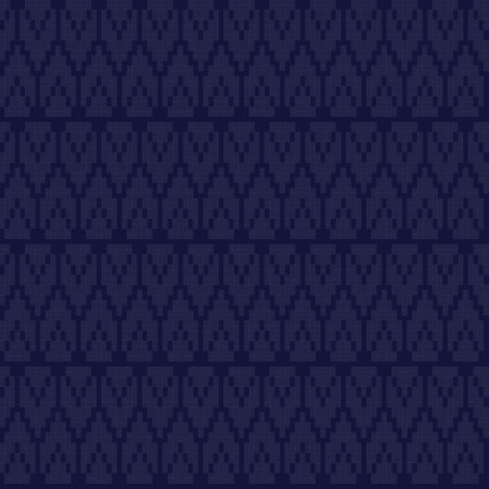 Blue Chevron fair isle seamless pattern design for knitwear, fashion textile, graphicsのイラスト素材