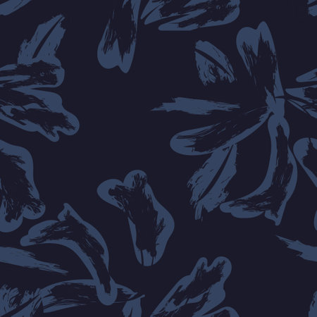 Blue Abstract Floral seamless pattern design for fashion textiles, graphics, backgrounds and craftsのイラスト素材