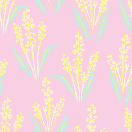 Pastel Abstract Floral seamless pattern design for fashion textiles, graphics, backgrounds and craftsのイラスト素材