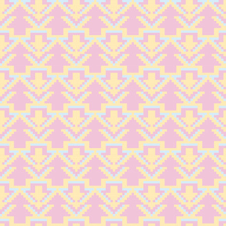 Pastel Christmas fair isle pattern design for fashion textiles, knitwear and graphicsのイラスト素材