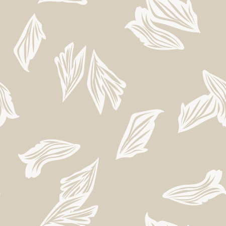 Neutral Colour Botanical Floral seamless pattern design for fashion textiles, graphics, backgrounds and craftsのイラスト素材