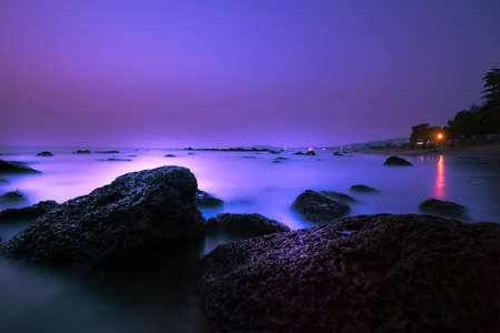 Beautiful evening at Atlantic oceanの写真素材