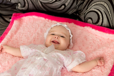 My lovely baby  Polina  Russian child  Beautiful の写真素材