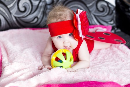 My lovely baby  Polina  Russian child  Beautiful の写真素材