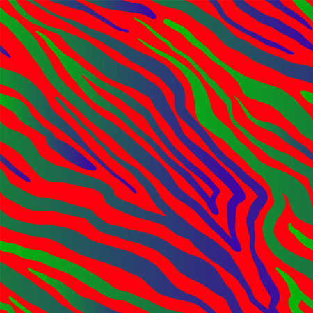 Full seamless tiger and zebra stripes animal skin pattern. Design for tiger colored textile fabric printing. Suitable for fashion use.のイラスト素材