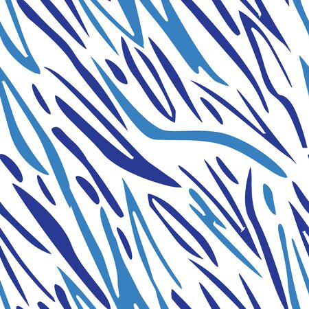 Full seamless tiger and zebra stripes animal skin pattern. Design for tiger colored textile fabric printing. Suitable for fashion use.のイラスト素材