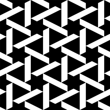 Full seamless modern geometric texture pattern for decor and textile. Black and white shape for...