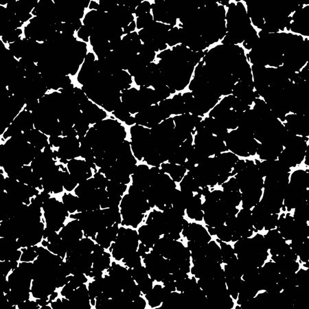 Full Seamless Abstract Distressed Texture Pattern. Monochrome Vector. Black and White Dress Fabric Print. Design for Textile and Home Decoration.のイラスト素材