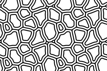 Full seamless abstract pattern vector for decoration. Black and white texture design for textile fabric printing and wallpaper. Grunge model for fashion and home design.のイラスト素材