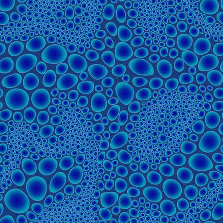 Full Seamless Women Dress Texture Pattern. Blue and Turquoise Abstract Wave Watercolor Design Background for Textile Print.のイラスト素材