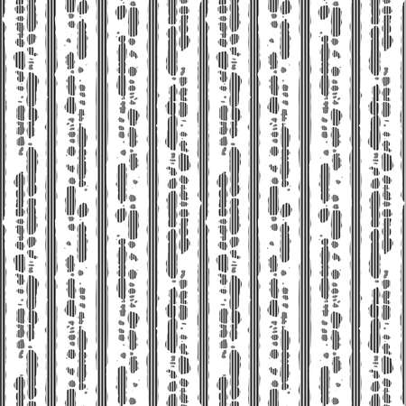 Full Seamless Modern Distressed Square Pattern Vector. Classic Black and White Halftone Design Fabric Print Background illustration for textile.のイラスト素材