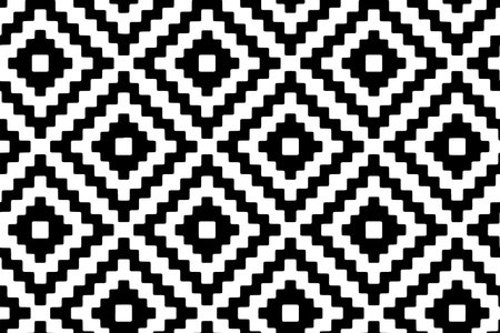 Full seamless modern geometric texture pattern for decor and textile. Black and white shape for...