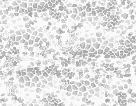 Full seamless white leopard cheetah texture animal skin pattern. Ornamental design for women textile fabric printing. Suitable for trendy fashion use.のイラスト素材