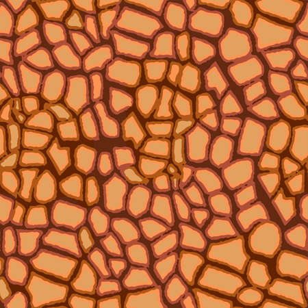 Full Seamless Giraffe Animal Skin Pattern In Vector. Brown Cheetah for apparel dress clothes fabric print background.のイラスト素材