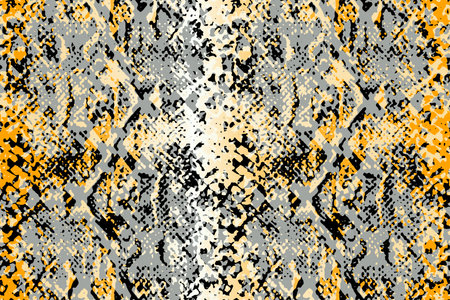Full Seamless Onamental Snake Animal Skin Pattern Vector. Snake leather design for textile fabric...
