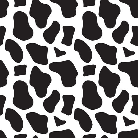 Full Seamless Leopard Pattern Texture Vector. Endless black and white cheetah design for dress fabric print.のイラスト素材