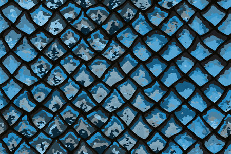 Full Seamless Ornamental Snake Animal Skin Pattern Vector. Monochrome snake leather design for textile fabric print. Snake leather pattern for bag, shoes, tight, dress and fabric.のイラスト素材