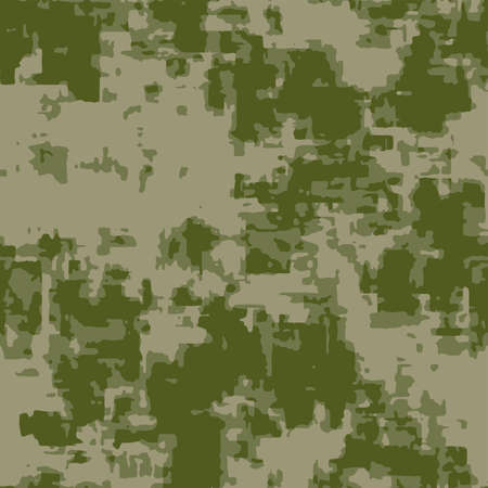 Full seamless khaki camouflage texture pattern vector. Army skin design for textile fabric printing and wallpaper. Design for fashion and home design.のイラスト素材
