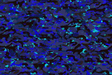 Full seamless blue military camouflage skin pattern vector for decor and textile. Army masking design for hunting textile fabric printing and wallpaper. Design for fashion and home design.のイラスト素材