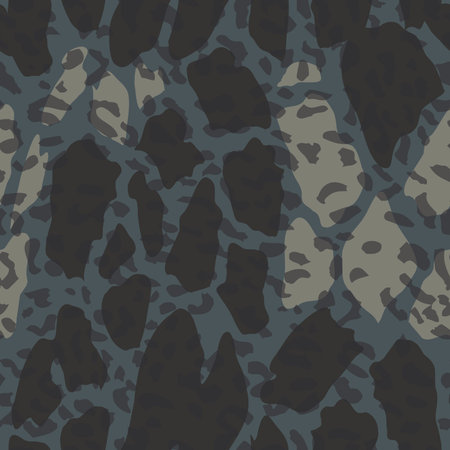 Full seamless leopard cheetah texture animal skin pattern. Anthracite design for women textile fabric printing. Suitable for trendy fashion use.のイラスト素材