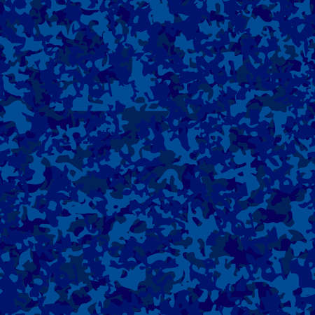 Full Seamless Camouflage Blue Vector Pattern Texture.のイラスト素材