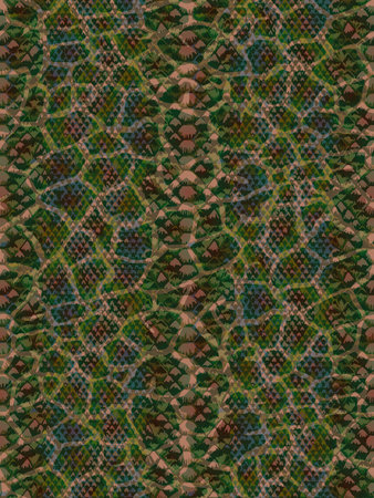 Full Seamless Onamental Snake Animal Skin Pattern Vector. Snake leather design for textile fabric...
