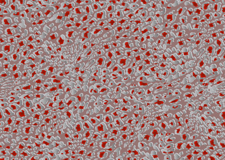 Full seamless leopard cheetah texture animal skin pattern. Silver red textile fabric print. Suitable...