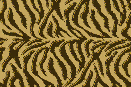 Full seamless tiger and zebra stripes animal skin pattern. Brown beige texture for textile fabric print. Suitable for fashion use.のイラスト素材