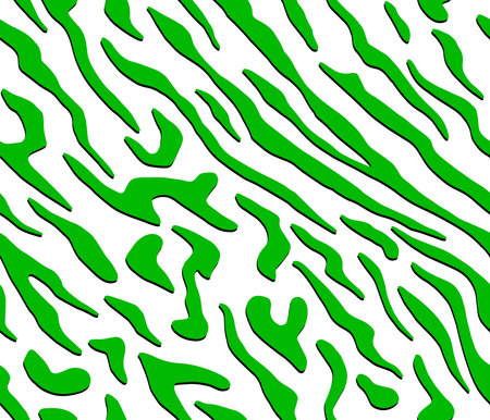 Full seamless tiger and zebra stripes animal skin pattern. Green white texture for textile fabric print. Suitable for fashion use.のイラスト素材
