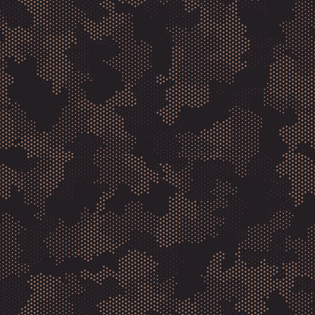 Full seamless camouflage pattern. Repeating digital dotted camo print. Military texture background. Abstract modern fabric textile ornament. Vector illustration.のイラスト素材