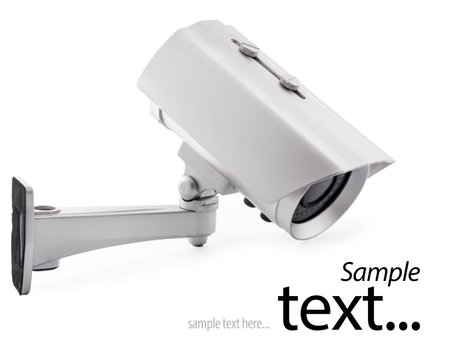 Day and Night Color wireless surveillance camera isolated on white background