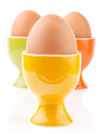 Eggs isolated on white backgroundの写真素材