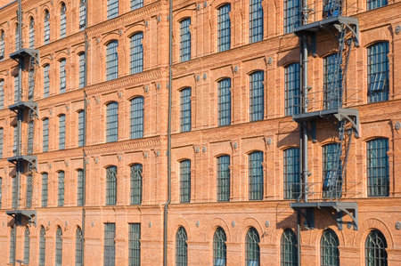 Historic textile factory building in Lodz, Poland