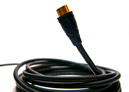 HDMI snake on white backgroundの写真素材