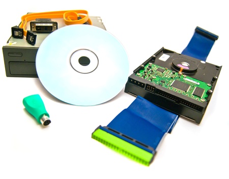 different hardware on white backgroundの写真素材