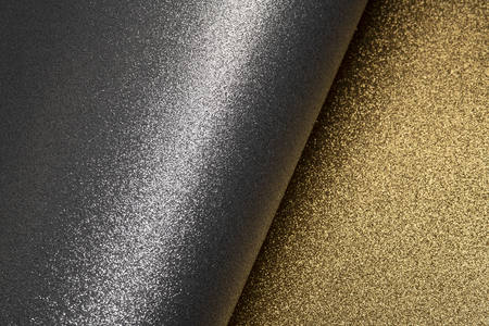 Detailed texture of glittering silver and gold dust surface for christmasの写真素材