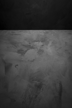 concrete background. dark wall and floor interior background with spaceの写真素材
